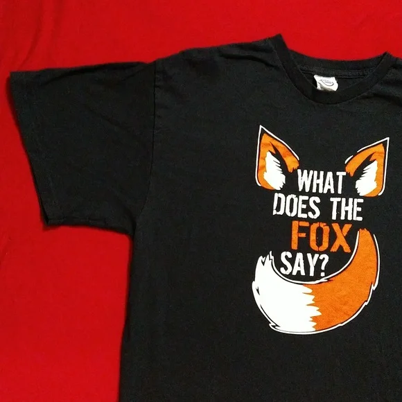 Delta Pro Weight " What Does The Fox Say " Graphic T-Shirts - Picture 3 of 7